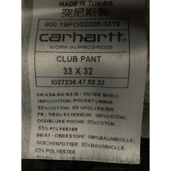 Carhartt WIP Corduroy Club Pant 33x32 (34x31) Taupe Brown Chino Urban Y2K - Picture 3 of 14